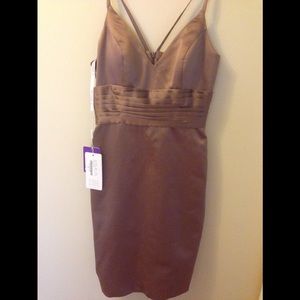 🌺Beautiful brown satin dress🌺